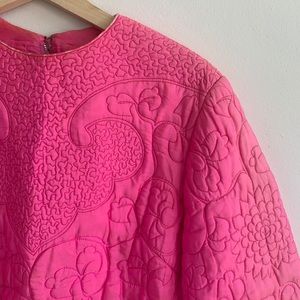 Bright Pink Quilted Sweater